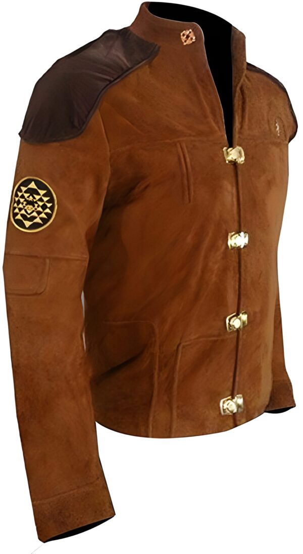Warriors Viper Pilot Battlestar Galactica Jacket Brown Real Suede Leather Jacket - Image 2