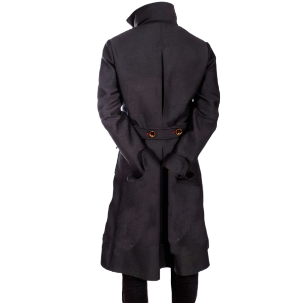 Men's Sherlock Holmes Benedict Cumberbatch Wool Long Trench Coat Jacket - Image 2
