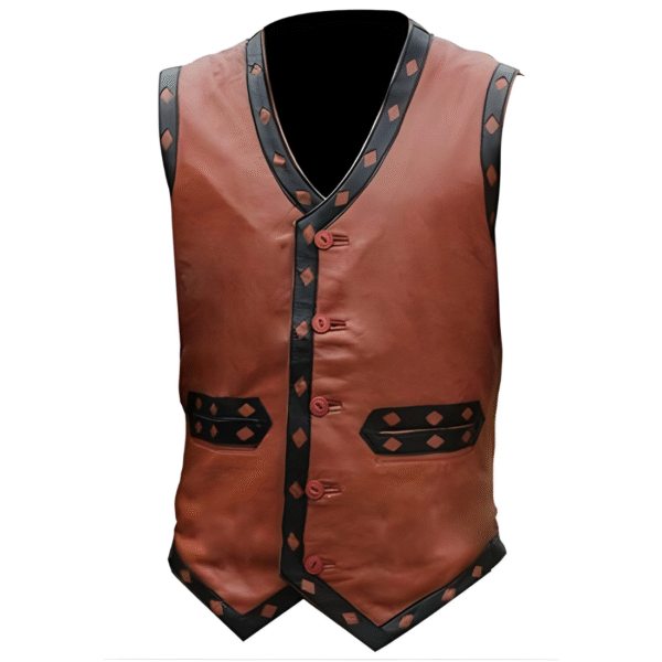 Men's Genuine Motorcycle Warrior Vest For Men Gangster Biker Vest - Image 2