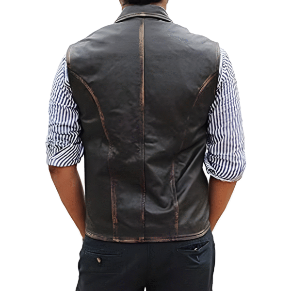 Hell on Wheels Cullen Bohannan Real Leather Motorcycle Biker Vest - Image 2