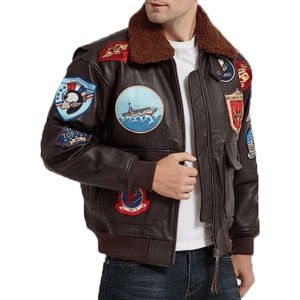 G1 Bomber Air Force Real Cow Leather Maverick Aviator Bomber Jacket