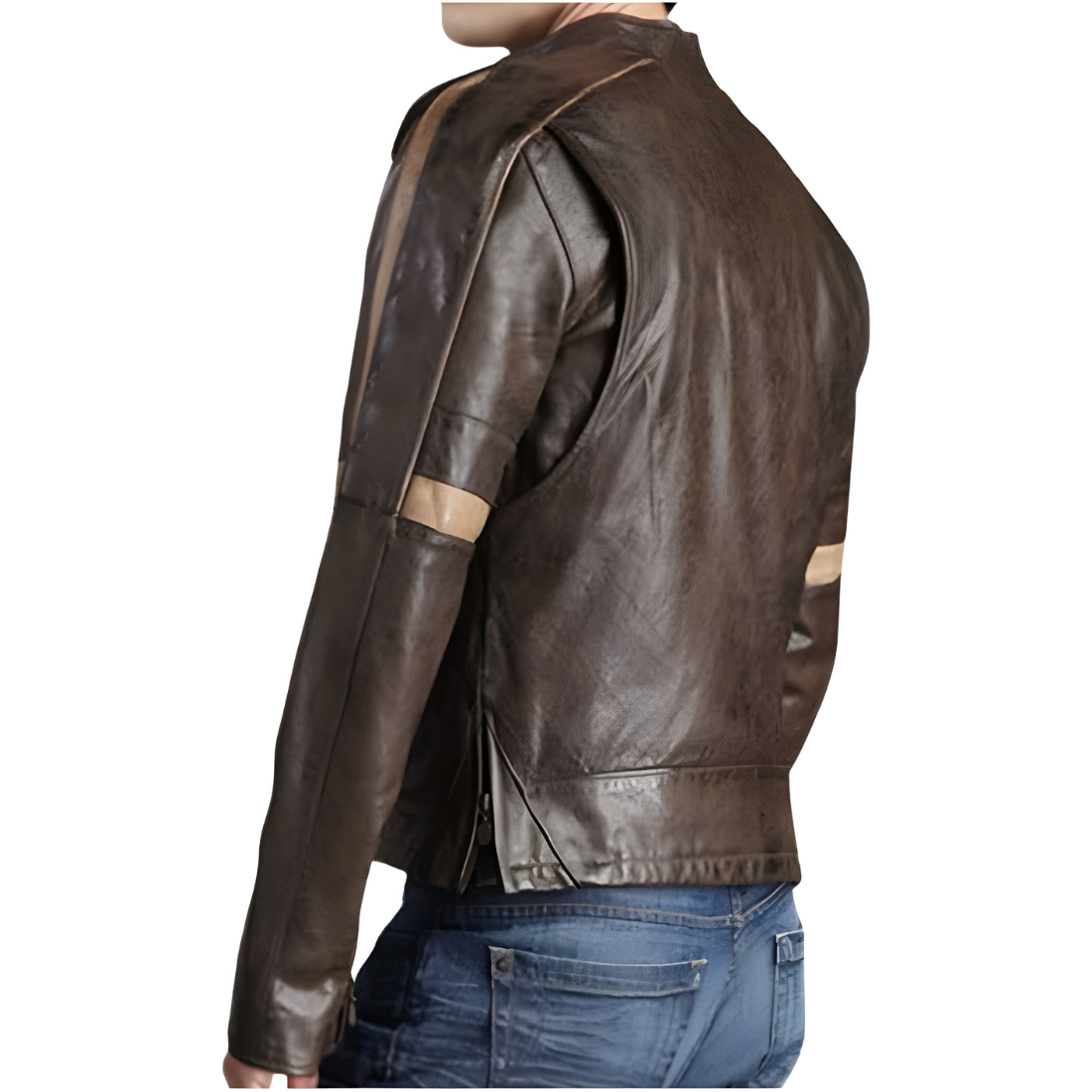 Mens Tom Cruise War of the World Real Leather Motorcycle Jacket - Image 3