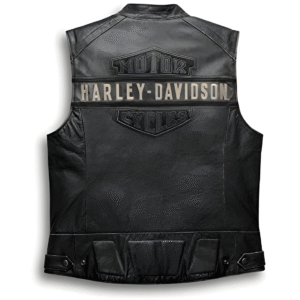 Harley Davidson Passing Link Vest Starts Rugged Cow Leather Jacket