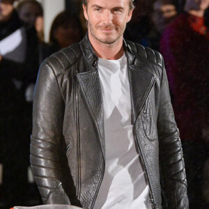 David Beckham Brown Leather Jacket